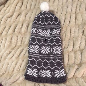 Bee & Willow Grey/white pet dog sweater XS/S